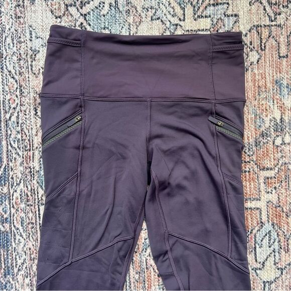 Lululemon Toasty Tech Tight II Cyber Size 6 Purple Fleece Lined Leggings - Picture 4 of 11